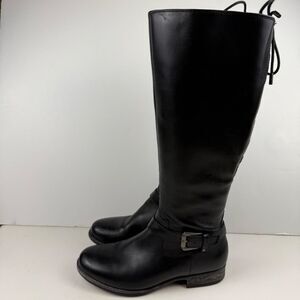 Earth Raleigh Black Lace Up Riding Boots Size 8